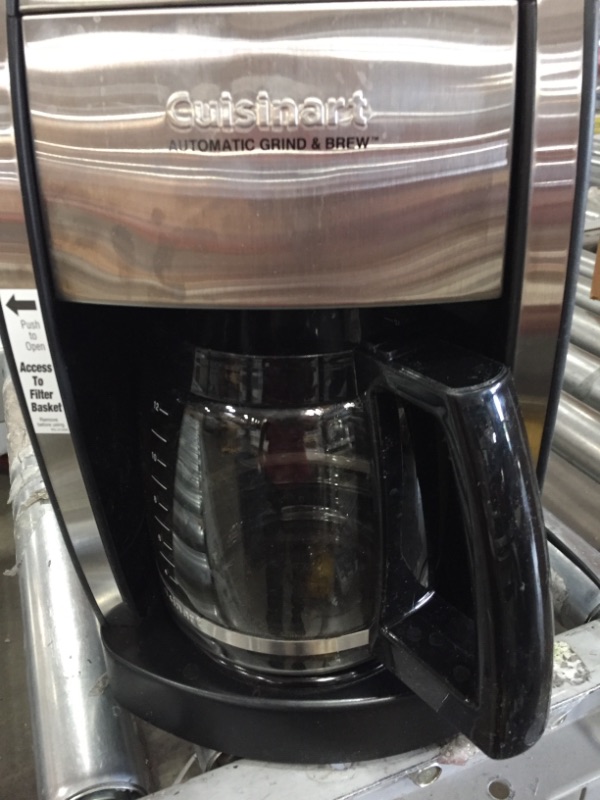 Photo 2 of Cuisinart DGB-550BKP1 Grind & Brew 12-Cup Automatic Coffeemaker with Italian Style, Brushed MetaL