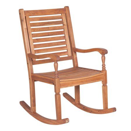 Photo 1 of 









































































































































































Walker Edison Acacia Wood Rocking Patio Chair



