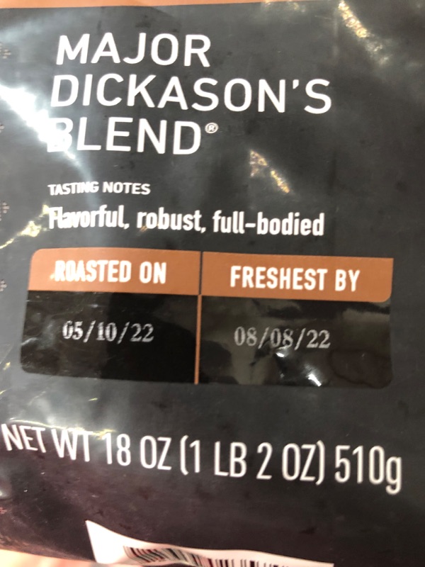 Photo 3 of **non-refundable**Peet's Major Dickason Dark Roast Whole Bean Coffee - 18oz
 4 pack exp 8 aug 2022 
