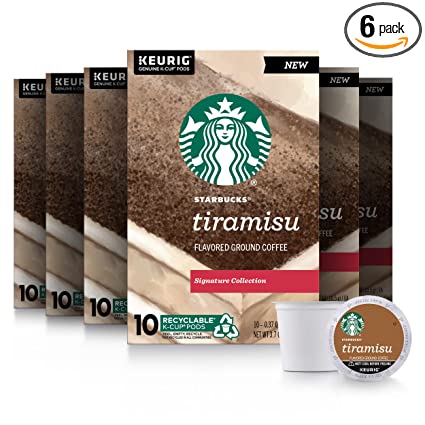 Photo 1 of **non-refundable** Starbucks Flavored K-Cup Coffee Pods, Tiramisu for Keurig Brewers, 10 Count (Pack of 6) exp 29 may 2022 and Starbucks by Nespresso Original Line Capsules — Pike Place Medium Roast — 1 Box (50 Pods) exp 6/16/2022 
