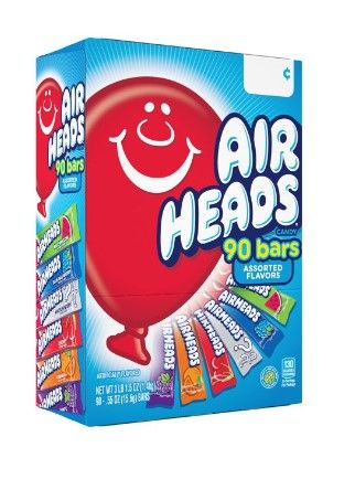 Photo 1 of ***non-refundable**
best by 9/23
Airheads Individually Wrapped Fruit Candy Variety Gravity Feed Box, 90 Count
