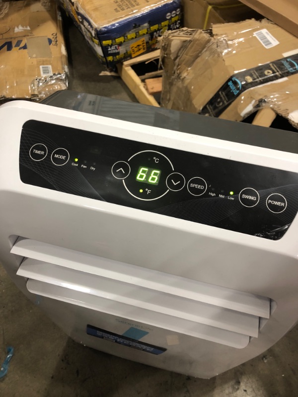 Photo 1 of TESTED FUNCTIONS PROPERLY**MISSING REMOTE**
SereneLife SLPAC10 Portable Air Conditioner Compact Home AC Cooling Unit with Built-in Dehumidifier & Fan Modes, Quiet Operation,10,000 BTU, White
