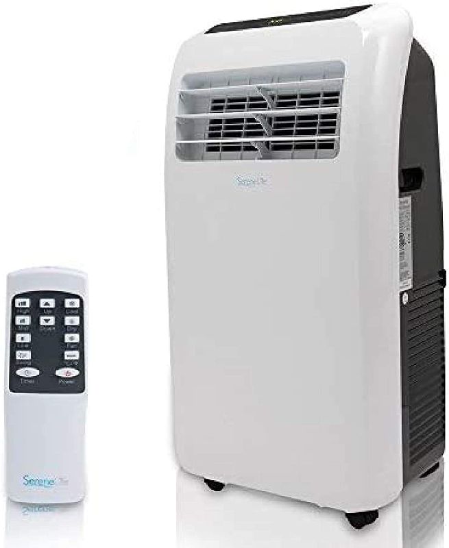 Photo 1 of TESTED FUNCTIONS PROPERLY**MISSING REMOTE**
SereneLife SLPAC10 Portable Air Conditioner Compact Home AC Cooling Unit with Built-in Dehumidifier & Fan Modes, Quiet Operation,10,000 BTU, White
