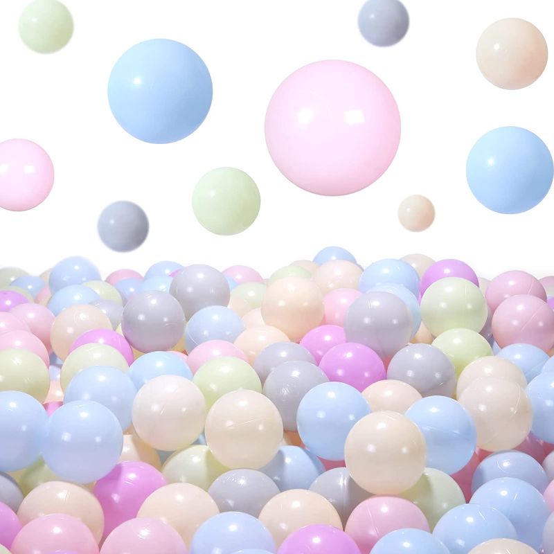 Photo 1 of  Ball Pit Balls Crush Proof Plastic Ball, Pit Balls ,Kids Ball Pit Small Pop Up Toddler Ball Pits,for Toddlers Girls Boys for Indoor Outdoor,Bright Colors LARGE BAG