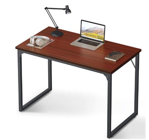 Photo 1 of Coleshome Computer Desk 31", Modern Simple Style Desk for Home Office, Sturdy Writing Desk,Teak
