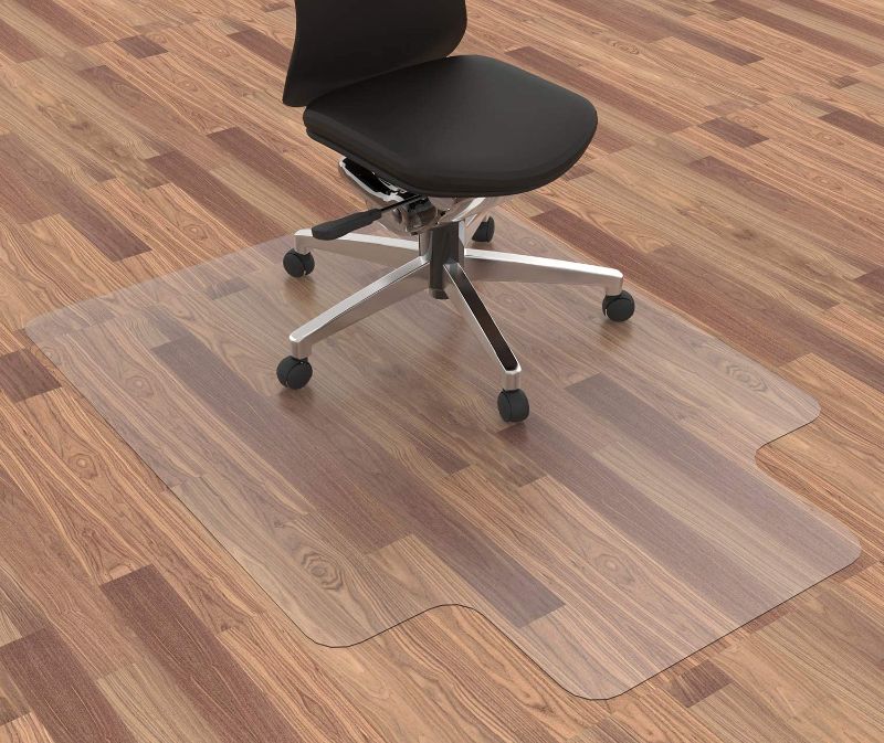 Photo 1 of [Upgraded Version] HOMEK Vinyl Chair Mat for Hard Floor, 48”x 36” Office Chair Mat, Heavy Duty Floor Mat for Office Chair, Clear Desk Chair Mat

