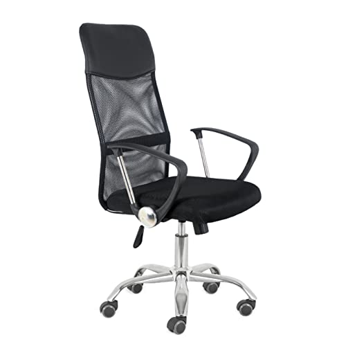 Photo 1 of Comfty Executive Leather & Mesh Office Chair, Black
