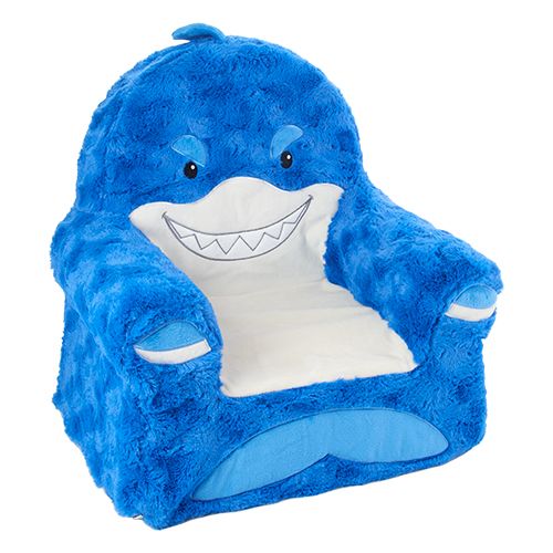 Photo 1 of Animal Adventure Sweet Seats Shark Children's Plush Chair Blue Shark
