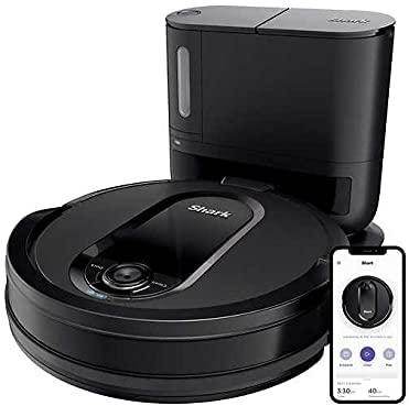 Photo 1 of **DOES NOT POWER ON**
Shark IQ App-Controlled Self-Charging Robot Vacuum, RV100AE/UR1000SR - Black (Renewed)
