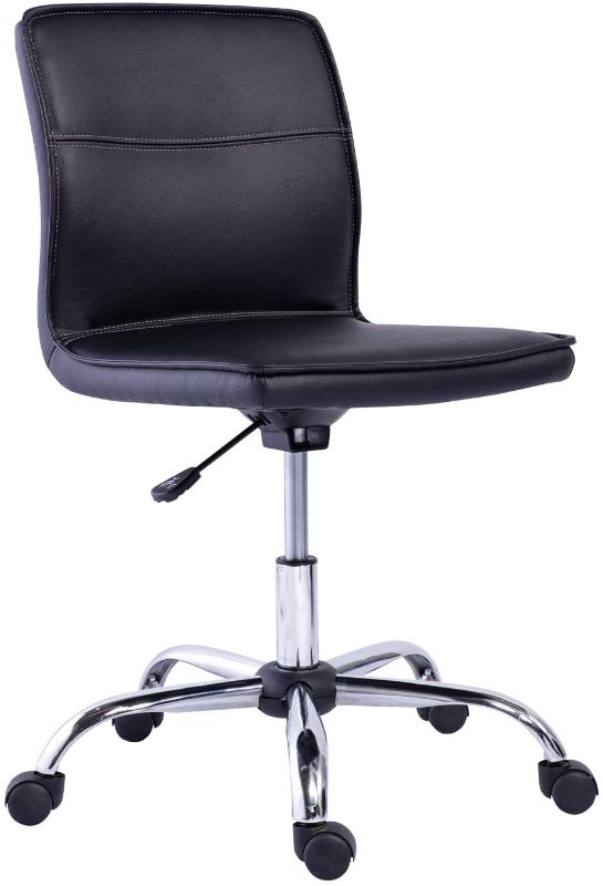 Photo 1 of Amazon Basics Modern Armless Office Desk Chair - Height Adjustable, 360-Degree Swivel, 275Lb Capacity - Black/Chrome
22.05"D x 18.31"W x 33.46"H
