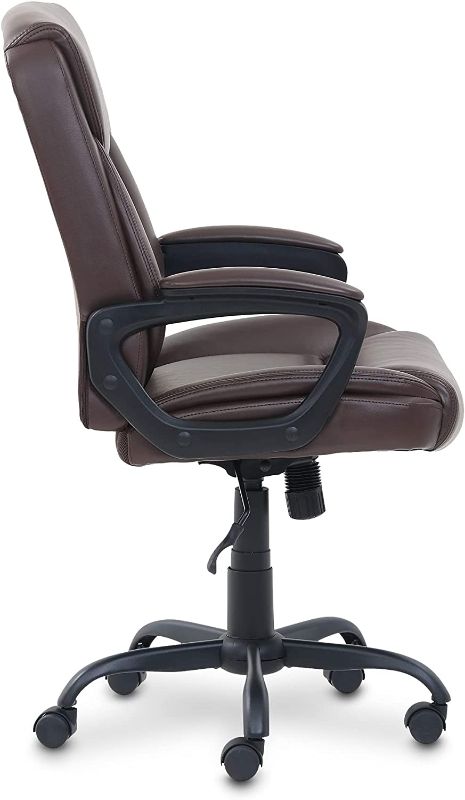 Photo 1 of Amazon Basics Classic Puresoft Padded Mid-Back Office Computer Desk Chair with Armrest - Brown
25.75"D x 24.25"W x 42.25"H
