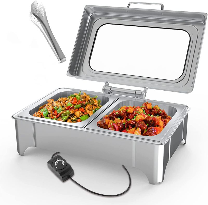 Photo 1 of PYY Chafing Dish Buffet Set, Buffet Servers and Warmers Professional Chaffing Server Set Commercial Chafer for Catering (Electric Plate Heating)
22.4 " X 16.1" X 7.8