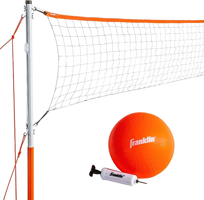 Photo 1 of Franklin Sports Volleyball Net Sets - Backyard + Beach Portable Volleyball Set for Kids + Adults - Volleyballs + Nets with Poles + Equipment Included -...
