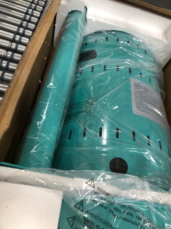 Photo 1 of Amazon Basics 46,000 BTU Outdoor Propane Patio Heater with Wheels, Commercial & Residential - Bahama Blue
