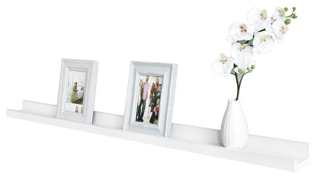 Photo 1 of Vista Photo Ledge Picture Display Wall Shelf Gallery, White, 48"
