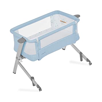 Photo 1 of Dream On Me Skylar Bassinet and Beside Sleeper, JPMA Certified, Carry Bag Included, Blue
