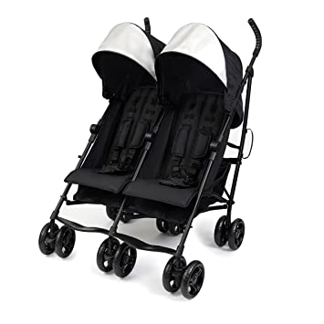 Photo 1 of ***INCOMPLETE*** Summer Infant 3Dlite Double Convenience Lightweight Double Stroller for Infant & Toddler with Aluminum Frame, Two Large Seats with Individual Recline, Extra-Large Storage Basket, Black
