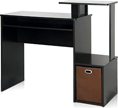 Photo 1 of Furinno Econ Multipurpose Home Office Computer Writing Desk, Black/Brown 15.8"D x 39.4"W x 34.09"H
