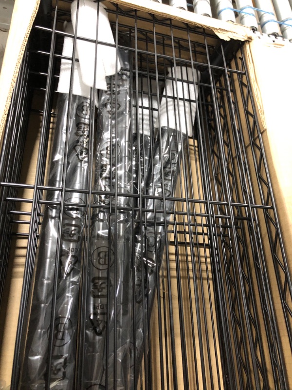 Photo 3 of Amazon Basics 5-Shelf Adjustable, Heavy Duty Storage Shelving Unit (350 lbs loading capacity per shelf), Steel Organizer Wire Rack, Black (36L x 14W x 72H)
