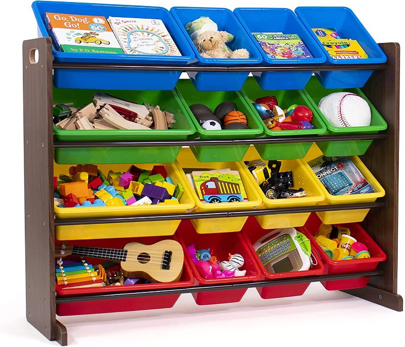 Photo 1 of ***PARTS ONLY*** Humble Crew Supersized Wood Toy Storage Organizer, Toddler, Espresso/Primary
