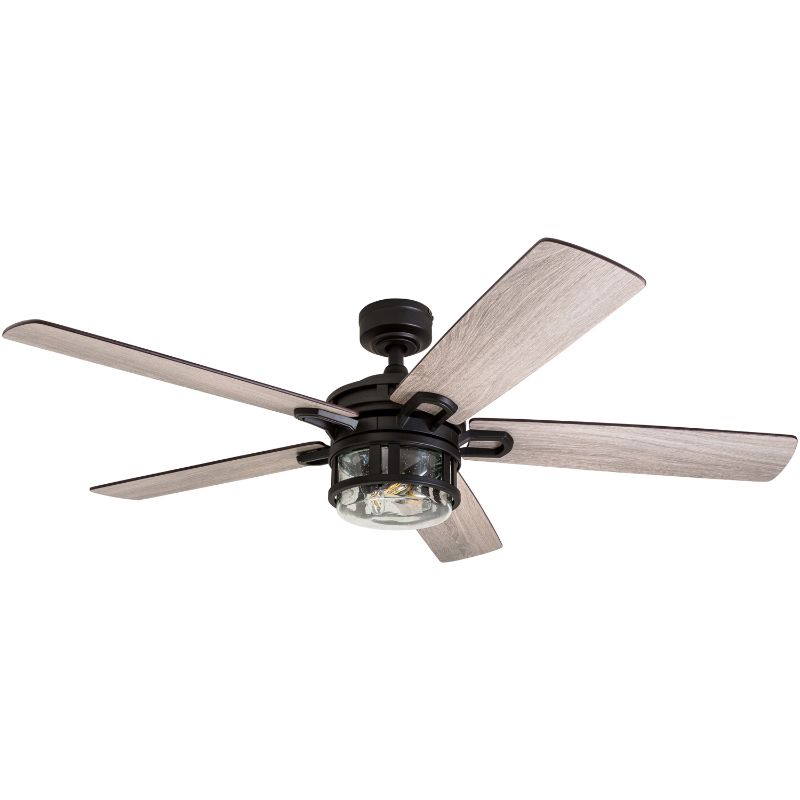 Photo 1 of (10% Savings on the Bond Bridge) Honeywell 52" Bontera Indoor Matte Black Ceiling Fan with Remote + BOND Smart Ceiling Fan Control
