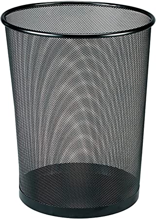 Photo 1 of Office Depot Metro Mesh Wire Wastebasket, Black, 22351
