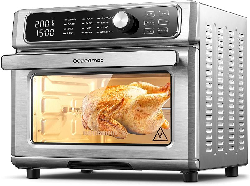 Photo 1 of **DOES NOT POWER ON**Toast Oven, 23L Air Fryer Toaster Oven, Digital Countertop Convention Oven with Dehydrate, 13 Cooking Function, 6-Slice Bread, 1700W, Stainless Steel1
