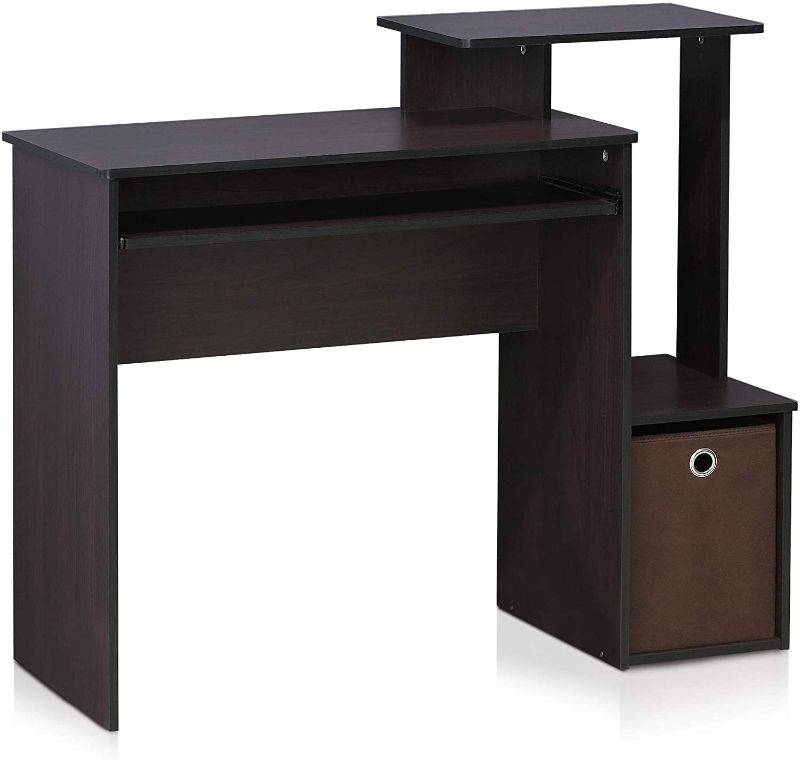 Photo 1 of Furinno Econ Multipurpose Home Office Computer Writing Desk, regular, Dark Walnut
