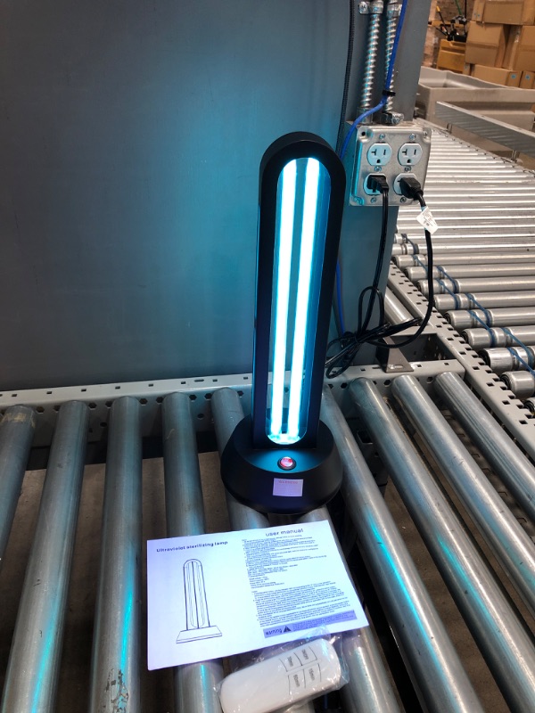 Photo 2 of UV Light Sanitizer Deodorizer for Odor Room Air Freshener Disinfection Light Germicidal lamp Ozone Sterilizer Lamp (Remote Control) 99.99% Sterilization Rate 38W 110 V
