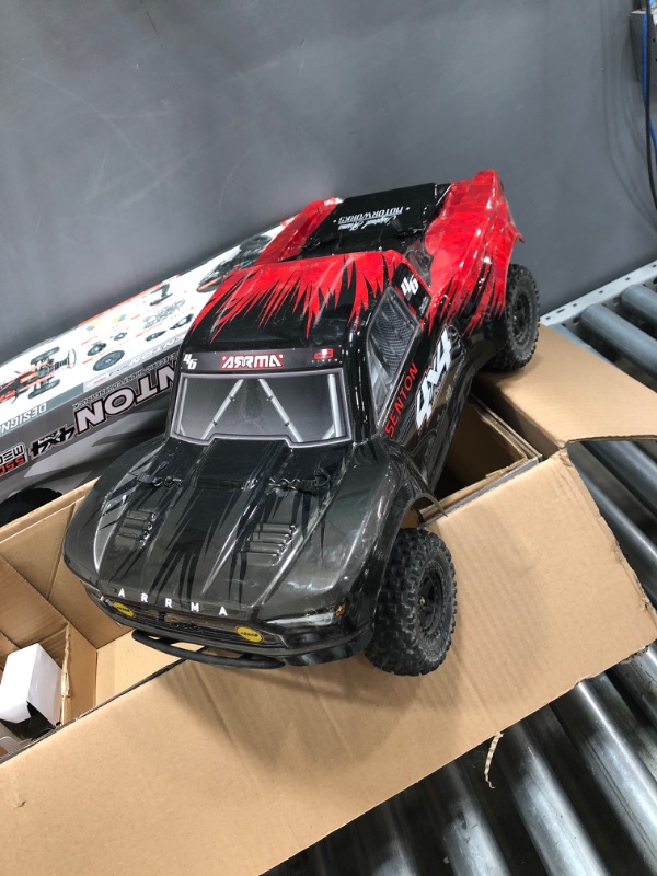 Photo 2 of ARRMA 1/10 SENTON 4X4 V3 MEGA 550 Brushed Short Course RC Truck RTR (Transmitter, Receiver, NiMH Battery and Charger Included), Red, ARA4203V3T1
