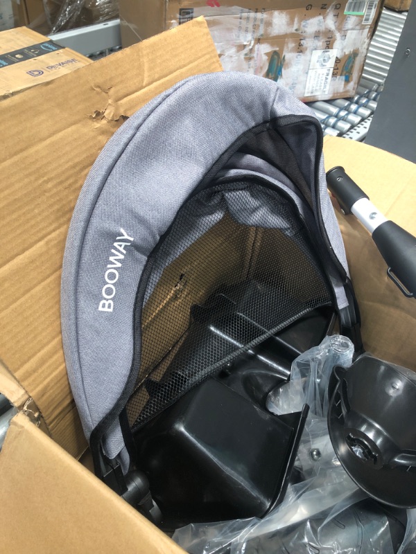 Photo 1 of BOOWAY Baby Trike, 6-in-1 Kids Stroller Tricycle with Adjustable Push Handle, Removable Canopy, Safety Harness for 6 Months - 5 Year Old
