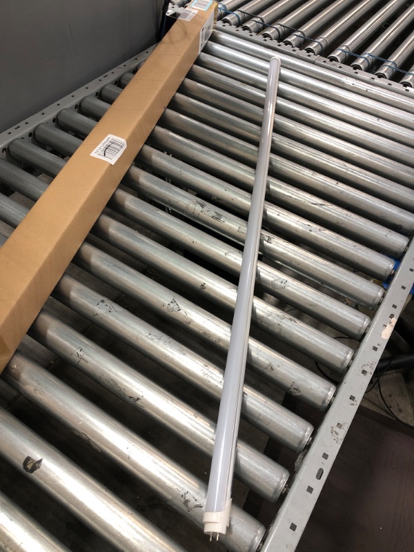 Photo 1 of JESLED T8 T12 4FT LED Light Bulbs, 24W 5000K Daylight, 3000LM, 4 Foot Fluorescent Tube Replacement, Double Row 192LEDs, Frosted, Dual-end Powered, Ballast Bypass, Garage Warehouse Shop Lights (4-Pack)
