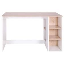 Photo 1 of 47.3 in. Rectangular White Writing Desks with Storage
