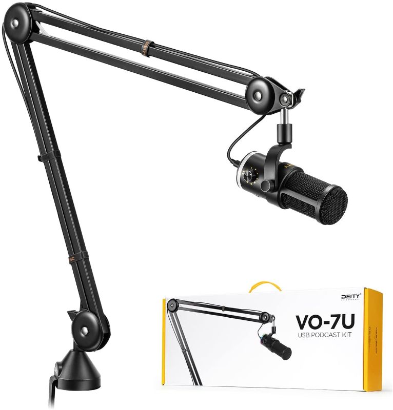 Photo 1 of Deity VO-7U Boom Arm Kit USB Dynamic Podcast Microphone with RGB Lights for Game Podcast Stream YouTube (Black)
