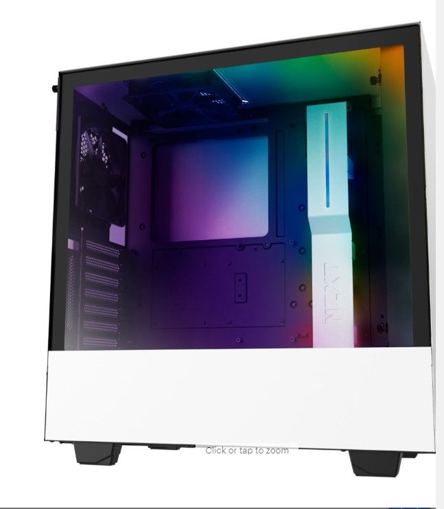 Photo 2 of NZXT - H510i Compact ATX Mid-Tower Case with RGB Lighting - Matte White
