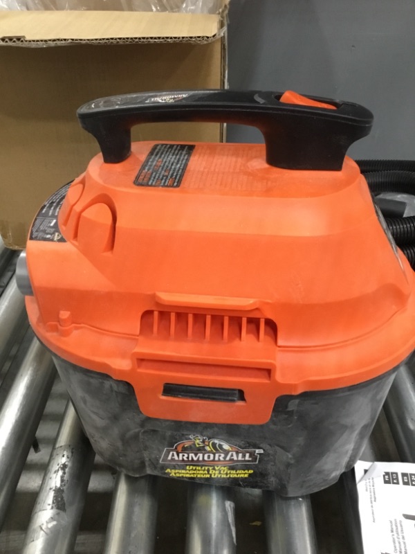 Photo 2 of Armor All, AA255 , 2.5 Gallon 2 Peak HP Wet/Dry Utility Shop Vacuum , Orange