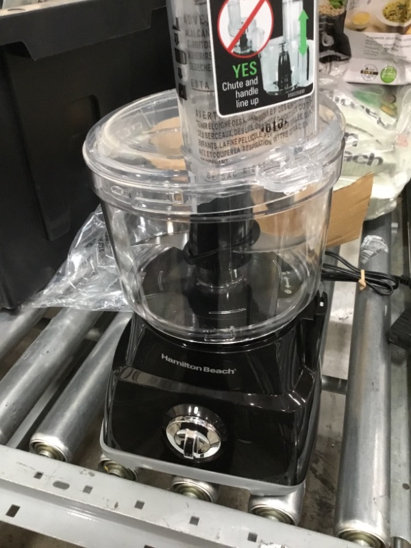 Photo 3 of Hamilton Beach Food Processor & Vegetable Chopper for Slicing, Shredding, Mincing, and Puree, 8 Cup, Black ***Nonfunctional Parts Only**