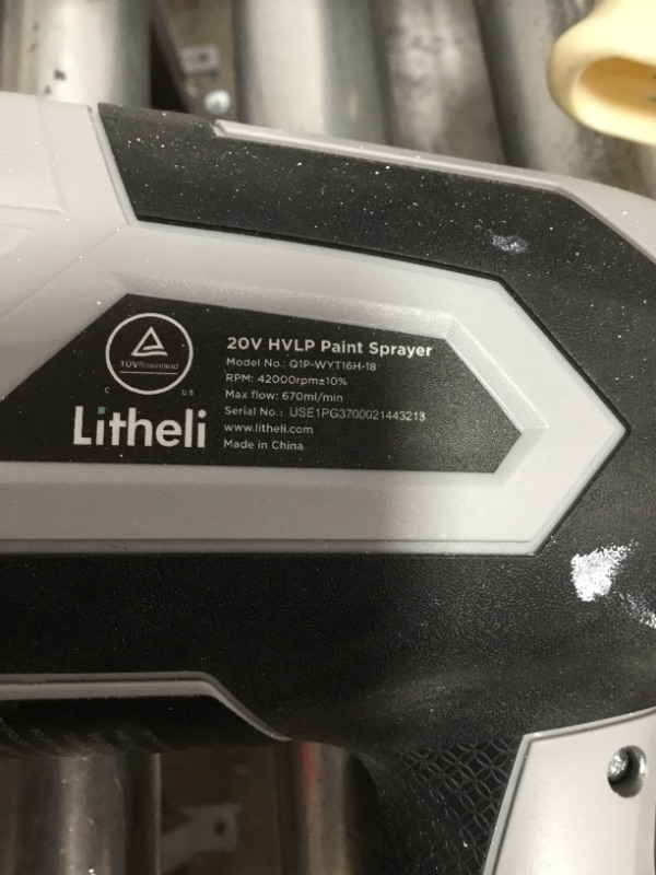 Photo 3 of Litheli HVLP Paint Sprayer, 20V Paint Sprayers Cordless Paint Gun with 3 Patterns & 3 Nozzles