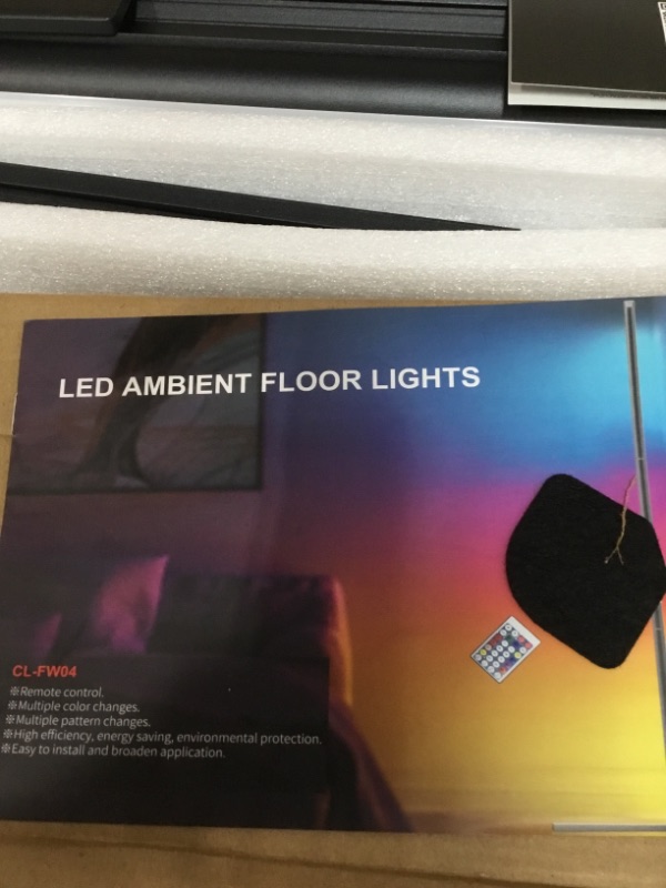 Photo 2 of Corner Floor Lamp, 60" Ambient Reading LED Floor Lights with Remote Control