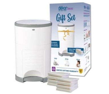 Photo 1 of Dekor Classic Diaper Pail White Gift Set
