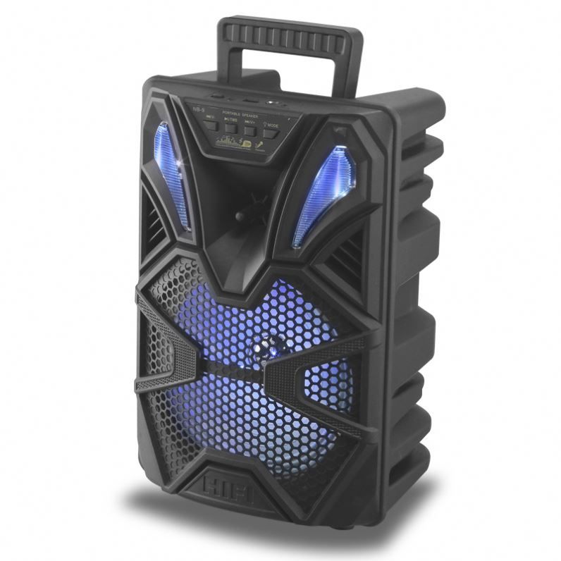 Photo 1 of NB9 Outdoor Portable karaoke plastic speaker box 8inch Rechargeable battery trolley speaker with BT USB
