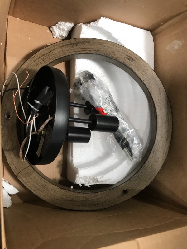 Photo 1 of 3 pendant wood light round - parts only
