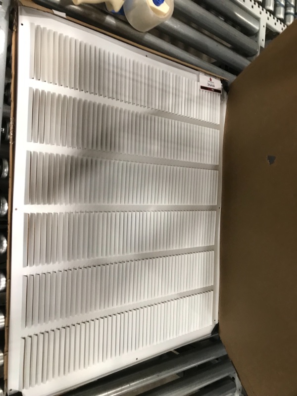 Photo 3 of 32" x 26" Return Air Grille - Sidewall and Ceiling - HVAC Vent Duct Cover Diffuser - [White] [Outer Dimensions: 33.75w X 27.75" h]
