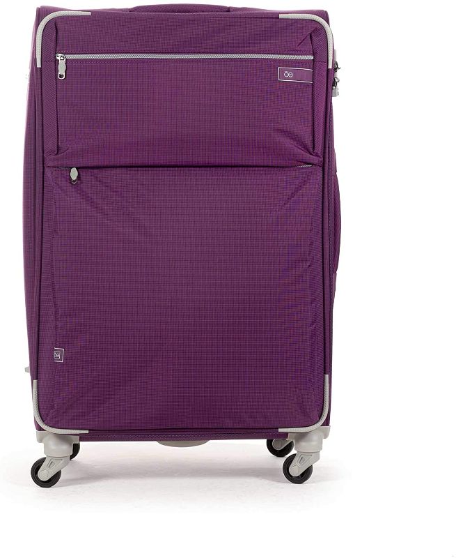 Photo 1 of Cloe Checked Large 28 inch Water-Resistant Luggage with 360º-spinner wheels in Purple Color
