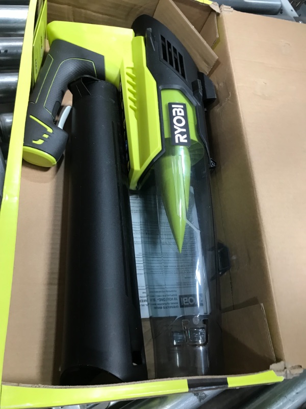 Photo 2 of Ryobi P2180 ONE+ Lithium+ 100 mph 280 CFM 18-Volt Lithium-Ion Cordless Jet Fan Blower Kit P108 P118
