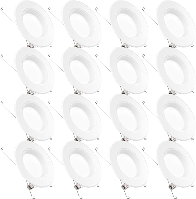 Photo 1 of Sunco Lighting 16 Pack 5/6 Inch LED Can Lights Retrofit Recessed Lighting, Baffle Trim, Dimmable, 5000K Daylight, 13W=75W, 965 LM, Damp Rated, Replacement Conversion Kit – UL Energy Star Listed