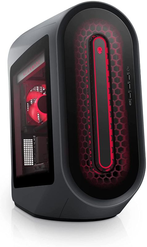 Photo 1 of **PARTS ONLY**
Alienware Aurora R14 Liquid Cooled Gaming Desktop - AMD Ryzen 9 5900, 32GB 3466MHz RAM, 1TB SDD + 2TB HDD, NVIDIA GeForce RTX 3080 10GB GDDR6X Graphics, VR Ready, USB-C, Windows 11 Home – Black
