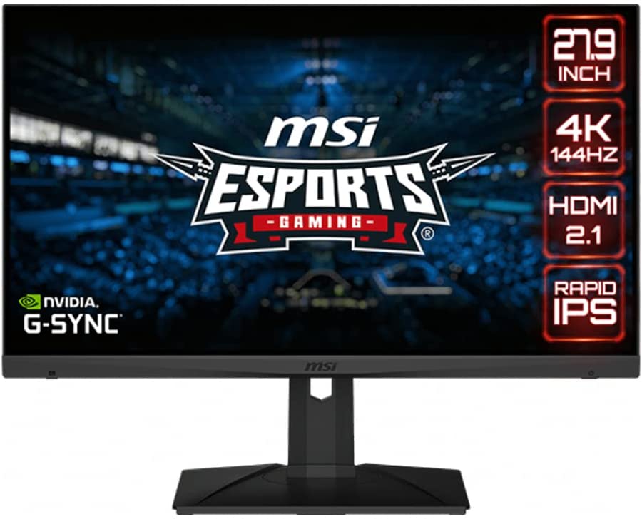 Photo 1 of MSI UHD Rapid IPS Gaming G-Sync Compatible HDR 400 1ms GTG 3840 x 2160 144Hz Refresh Rate 28" Gaming Monitor (Optix MAG281URF)
