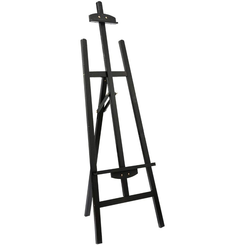 Photo 1 of **MISSING COMPONENTS** Marble Field Adjustable Wooden Tripod Easel Display Floor Easel Sketch Painting Portable, brown