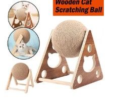 Photo 1 of 2 Styles Wooden Cat Scratching Ball Cat Climbing Frame